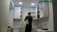 Кухня белая с радиусом