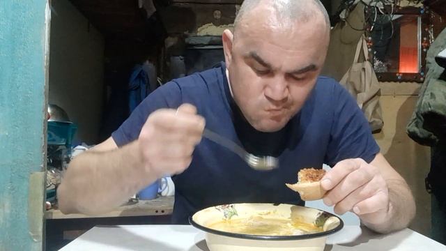 мукбанг.обжор.суп с вермишелью и фрикадельками после стрима-готовки