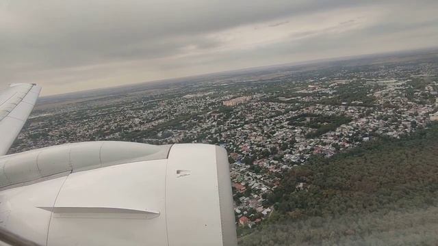 Landing in Almaty Посадка в Алматы Embraer 190-E2 Air Astana