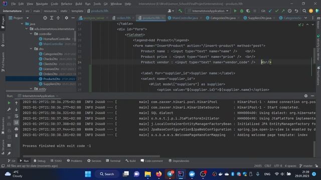 Docker, docker-compose + JPA improve (bonus)