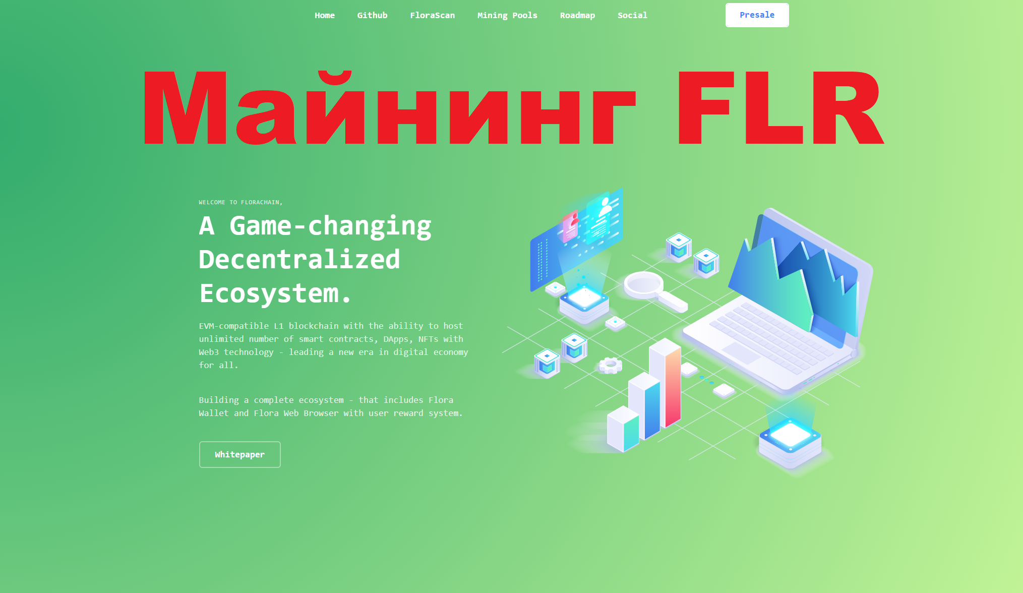 Майнинг монеты FLR (Flora).