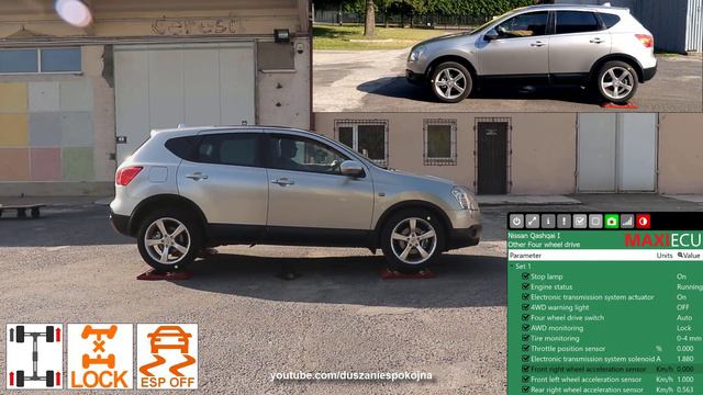 SLIP TEST - Nissan Qashqai All Mode 4x4-i vs Dacia Duster 4WD - @4x4.tests.on.rollers