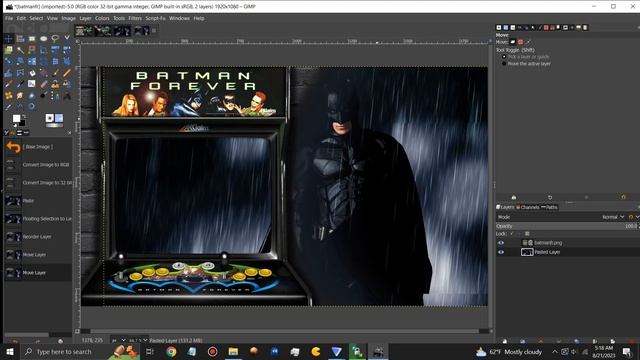 Coinops Atarashii videoPlayer Template made in Gimp