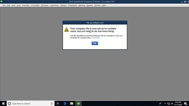 How to configure Quick Book for Supporting Multi-User Access