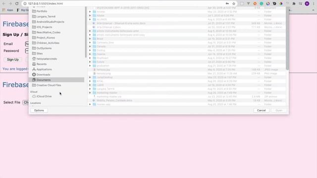 Firebase - Auth and Storage - by Heloysa Tancredo