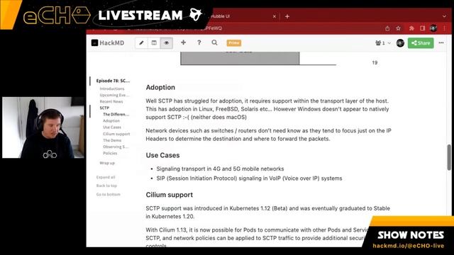 eCHO Episode 78: Stream Control Transmission Protocol (SCTP)