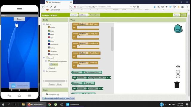 Working Of Blocks In MIT App Inventor 2 (Urdu/Hindi)