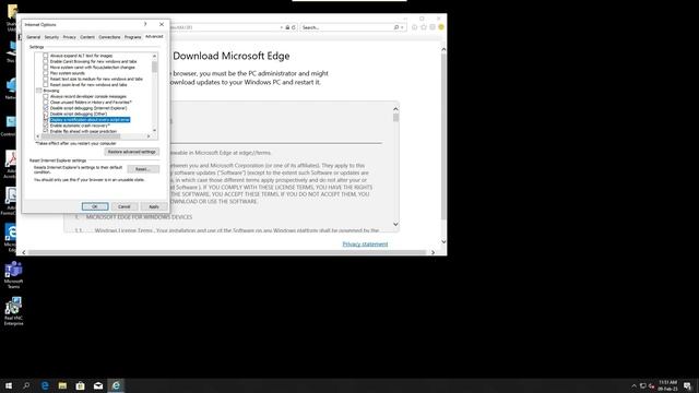 Fix Script error an error has occurred in the script on this page windows 10