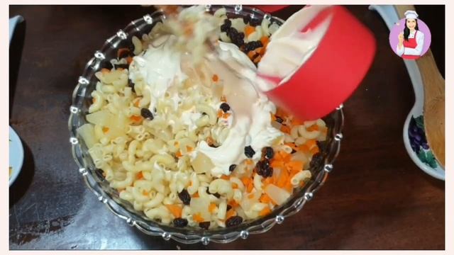 Creamy & Sweet Macaroni Salad |  No Meat Pasta