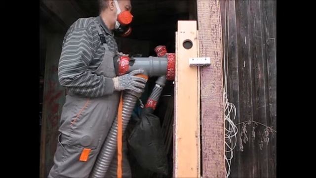 Задуваем эковату в стену 3