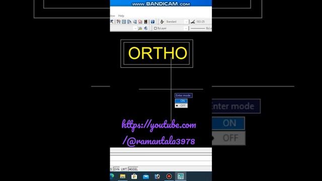 How to ORTHO ON/OFF IN AUTOCAD