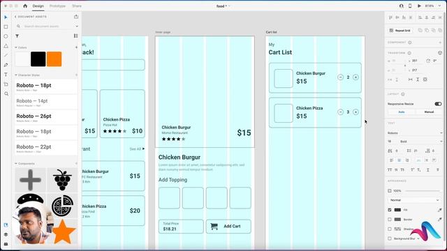 தமிழில் - Online Food Delivery App Design | Adobe XD Course Part 2 | Makecolor tech Tamil | Tutoria