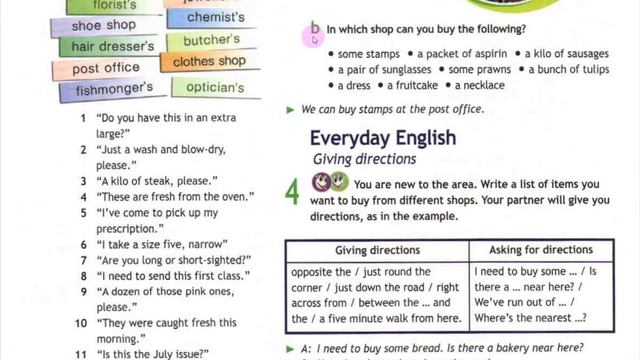 Spotlight 8 Модуль 2B. Listening&Speaking. Шоппинг.