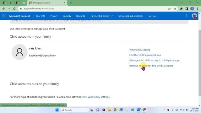 Microsoft Family Safety  You cant remove rais from the family group Problem Solved