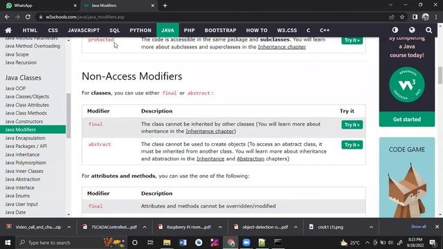 JAVA Access specifiers and Data encapsulation
