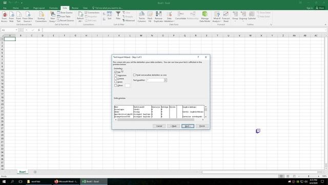 Excel - importálás TXT fájlból
