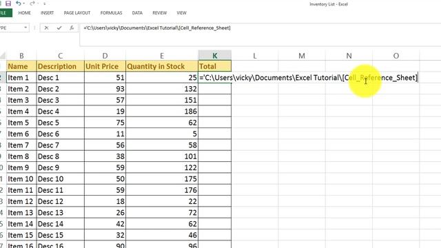 Excel Tricks : How to copy External Excel Sheet Cell Reference?