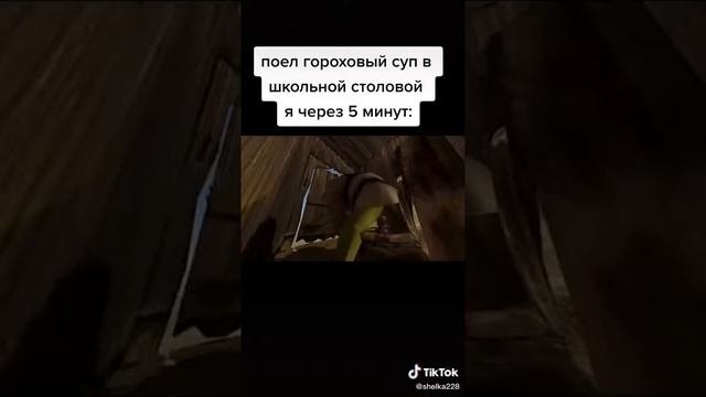 Поел гороховый суп в школьной столовке и через 5 минут он полетел