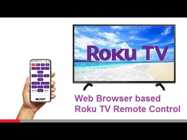 Web Browser based Roku TV Remote Control with Power On Off, Mute, Volume Up Down Buttons RokuRC.com