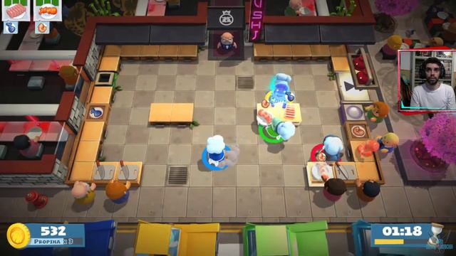 Overcooked 2"Modo Historia: Cooperativo - Misión 1-1: 1100 Puntos - 3 estrellas" [PC] #2