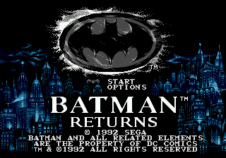 Batman Returns | intro Sega Mega Drive (Genesis).