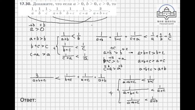 Задачи 17.30 17.31 17.32 Алгебра 9 класс (углубленный), учебник Мерзляк А.Г.