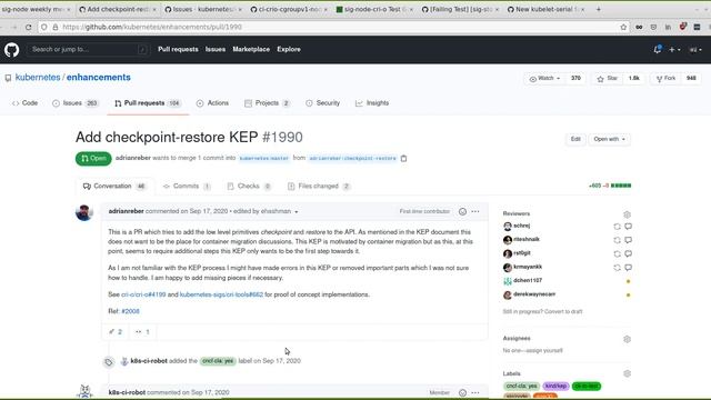 Kubernetes SIG Node 20210727