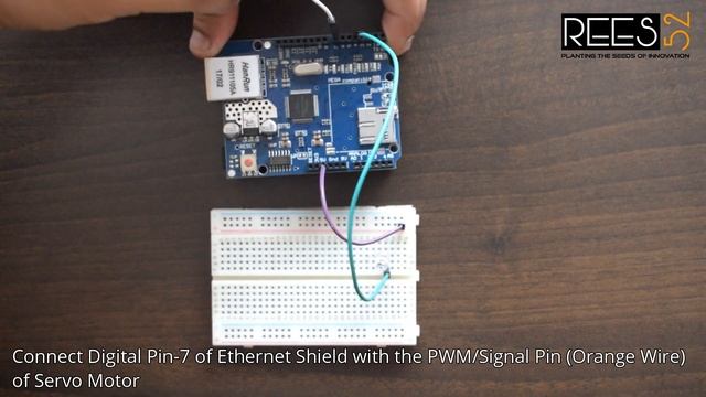 Control a Led and Servo Motor using Web server with Arduino uno and Ethernet Shield - PART6