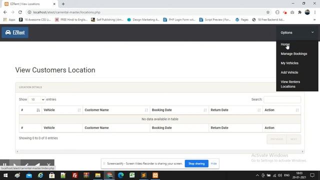 Car Rental Service like Ola Uber in PHP MySql With Source Code