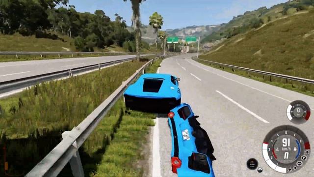 BeamNG.drive - Ferrari F12tdf 2015 - Car Show Test Drive Crash . 4K 60fps.