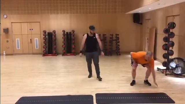 PT Dean teaches Lazza the "Stepper" Exercise - August 2017