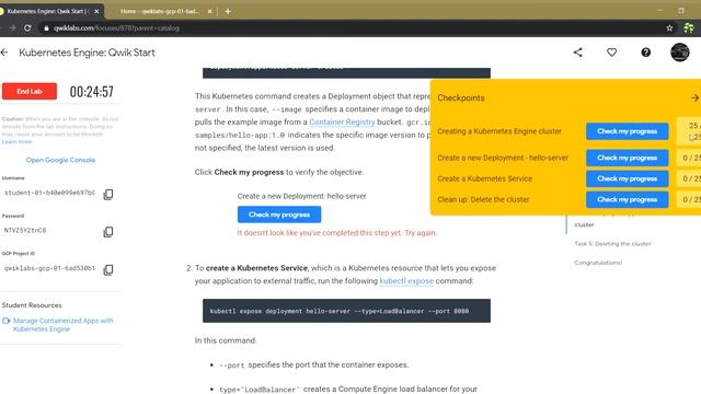 Kubernetes Engine:Qwik Start - Qwiklabs