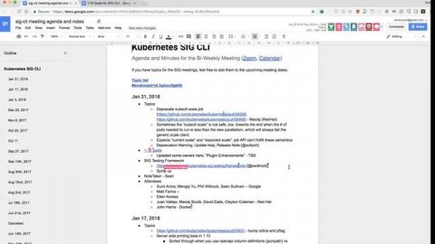 Kubernetes-SIG-CLI-01-31-2018