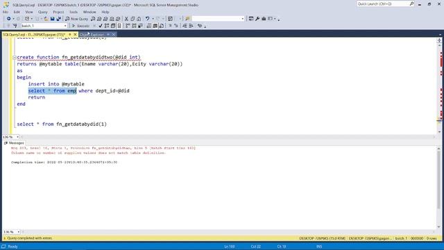 Multi-Statement Table Valued FunctionsSQLMasterTechClases