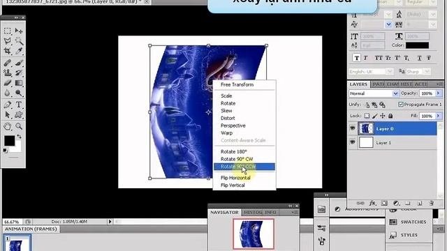Photoshop CS6: Kỹ thuật uốn cong ảnh Thực hành photoshop cs6