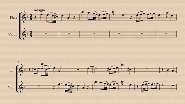 3. Adagio - Trio Sonata in F Major Op.2 No 4, HWV 389 - G. F. Handel - Demo & Backing Track.