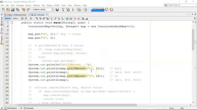 Default methods in the Map interface that ConcurrentMap uses.      (enthuware.ocpjp.v11.2.1101)