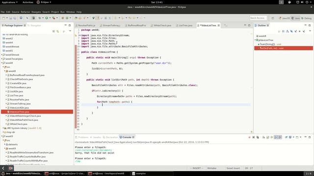 Java: Recursive traversal through a file tree