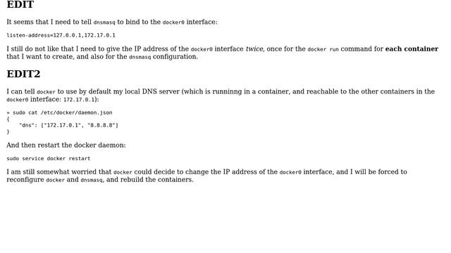 Tell docker to use the DNS server in the host system