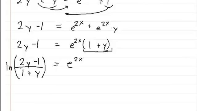 Inverse Functions fx  e2x  1  2 - e2x