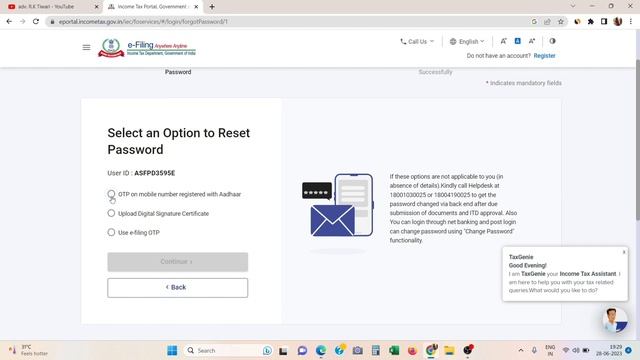 Income Tax Return Password Reset 2023-2024/How to reset password of income tax return