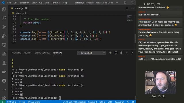D19: LeetCode Challenge in JavaScript