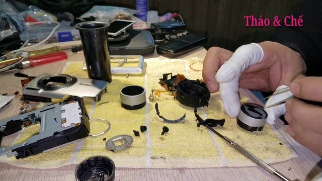 Fix lens optical camera Canon A3200 IS . Sửa ống kính zoom máy ảnh Canon A3200 IS
