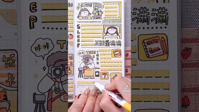 ASMR Washi Tapes and Stickers Journaling  Tiktok Compilation