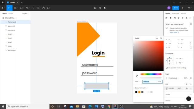 Login screen design using Figma | login page UI figma tutorial