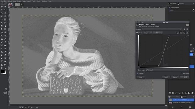 Jennifer Lawrence: LAB #Saturation mod with Gimp 2.9.8