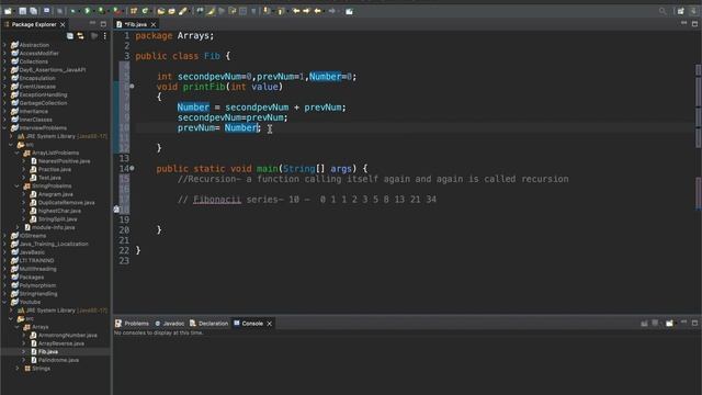 Fibonacci Series in Java Using Recursion | TCS, Infosys, Cognizant,Accenture Frequently Asked ?