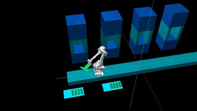 Robot Mitsubishi With Press On Linear Track