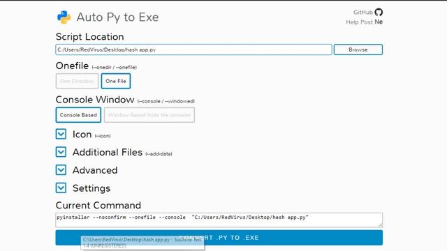 شرح تحويل سكربت بايثون إلى برنامج بصيغة EXE