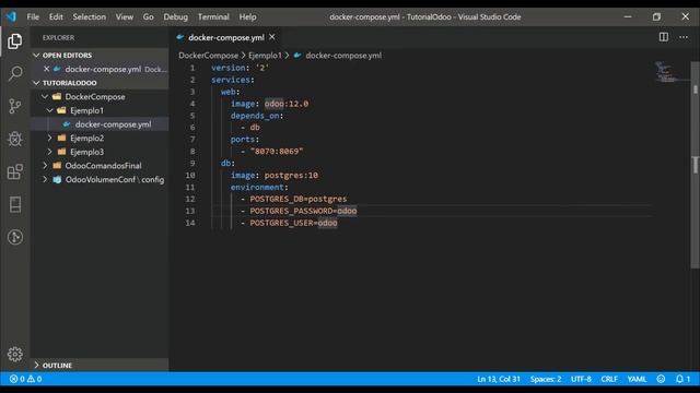 Instalación de ODOO mediante DOCKER y DOCKER COMPOSE. Parte 3/3. Instalación mediante Docker Compos